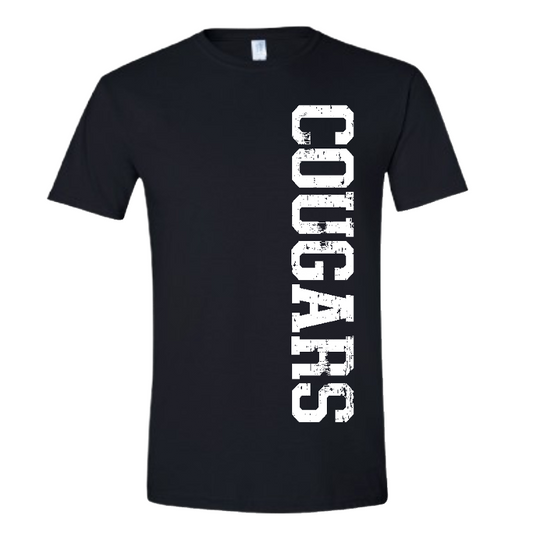 Cougars Grunge Vertical Tshirt