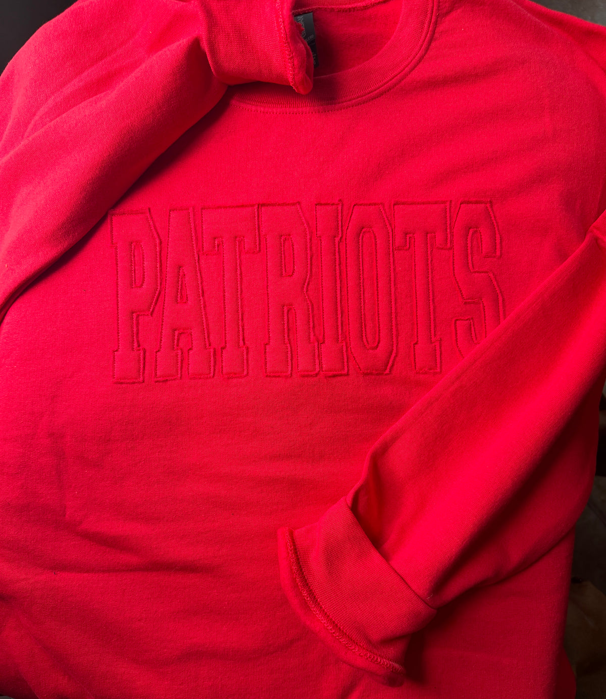 **LIMITED EDITION ** Oakland Patriots Raggy Edge Appliqué Crewneck