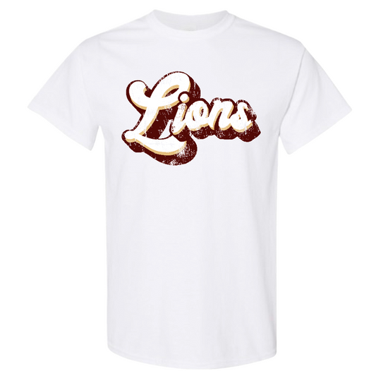 Retro Distressed Lions Tshirt