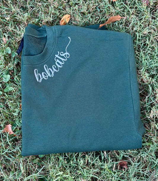 **LIMITED EDITION** Bobcats Embroidered Neckline Sweatshirt