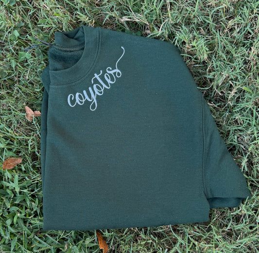 **LIMITED EDITION** Coyotes Embroidered Neckline Sweatshirt