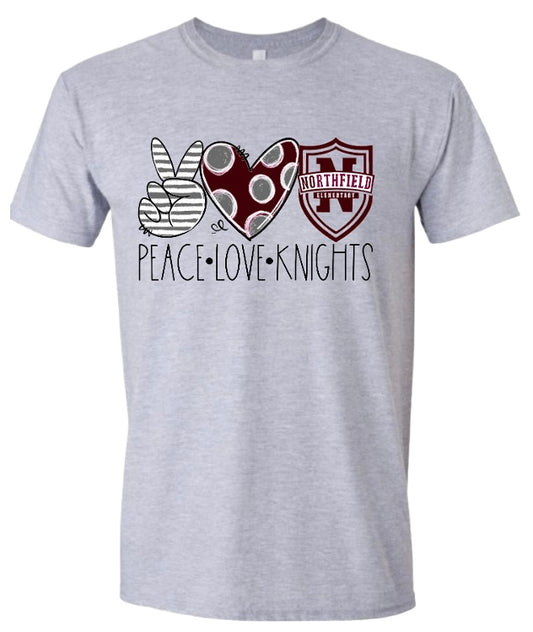Peace Love Knights Tshirt