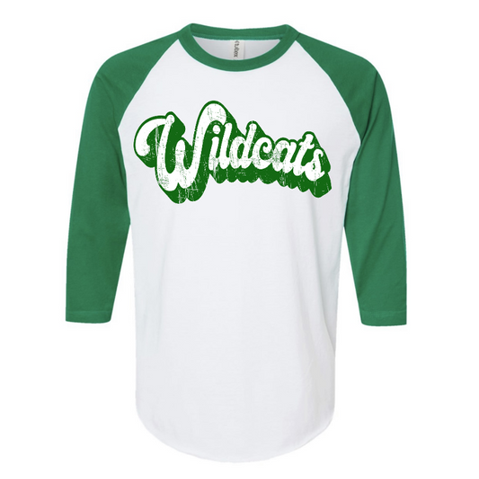 Distressed Wildcats Raglan