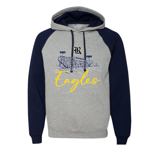 **LIMITED EDITION** Eagles Stadium Sketch Colorblock Hoodie
