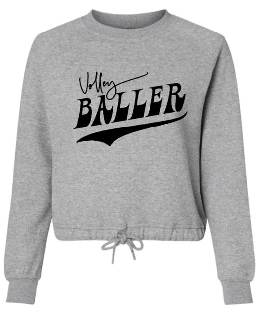 Volleyballer Drawstring Waist Sweatshirt