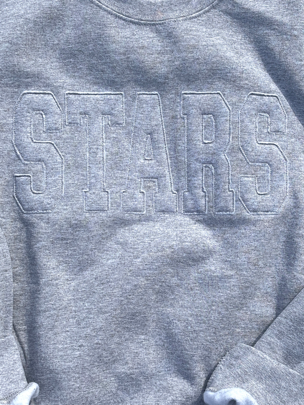 **LIMITED EDITION** STARS Raggy Edge Appliqué Sweatshirt