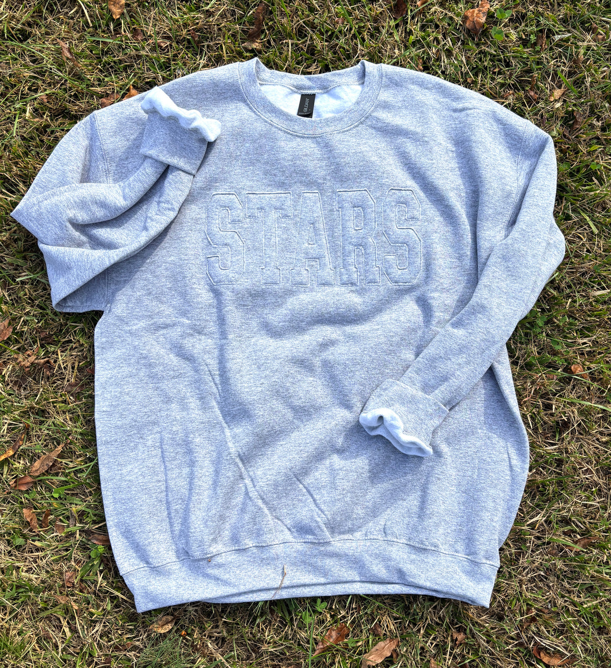 **LIMITED EDITION** STARS Raggy Edge Appliqué Sweatshirt