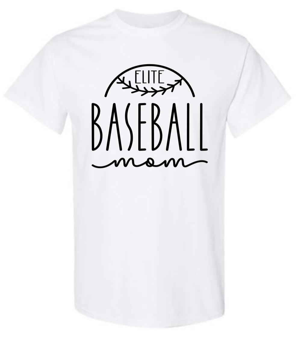 Elite Half Baseball Mom Tshirt