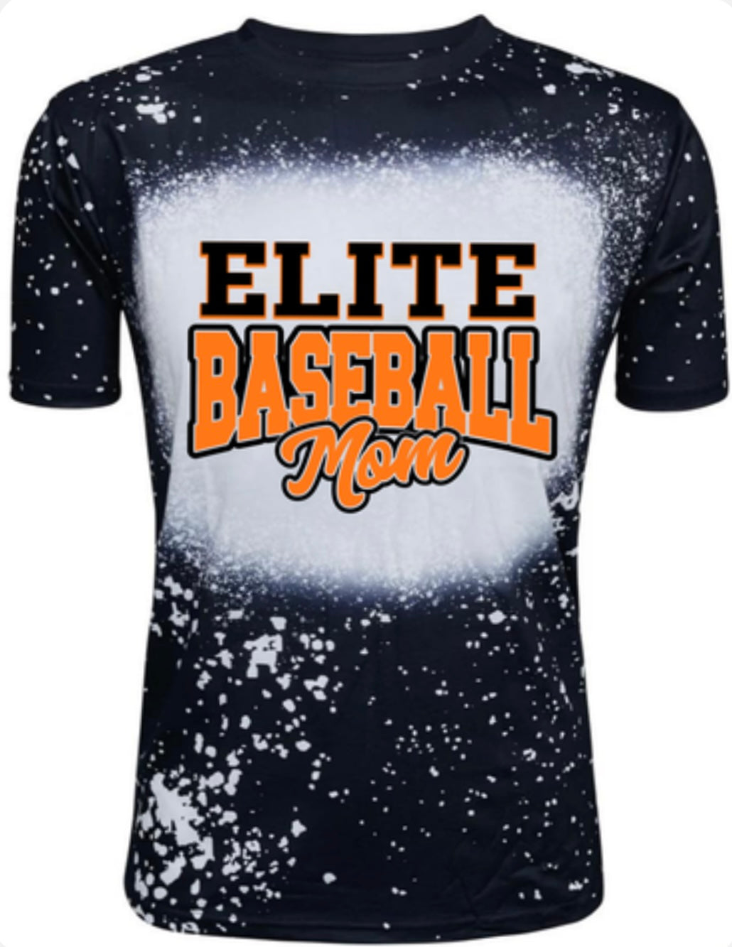 **Limited Edition** Elite Baseball Mom Bleached Tshirt