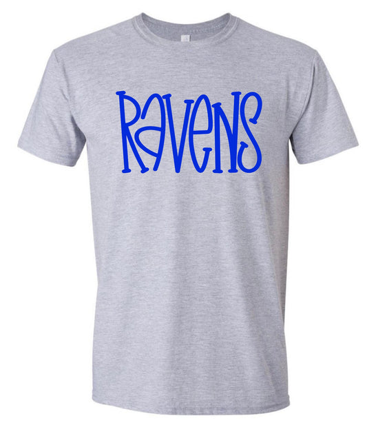 Ravens Quirky Font Tshirt