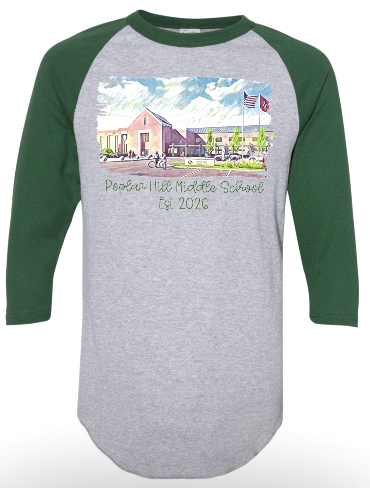 Poplar Hill Watercolor Raglan