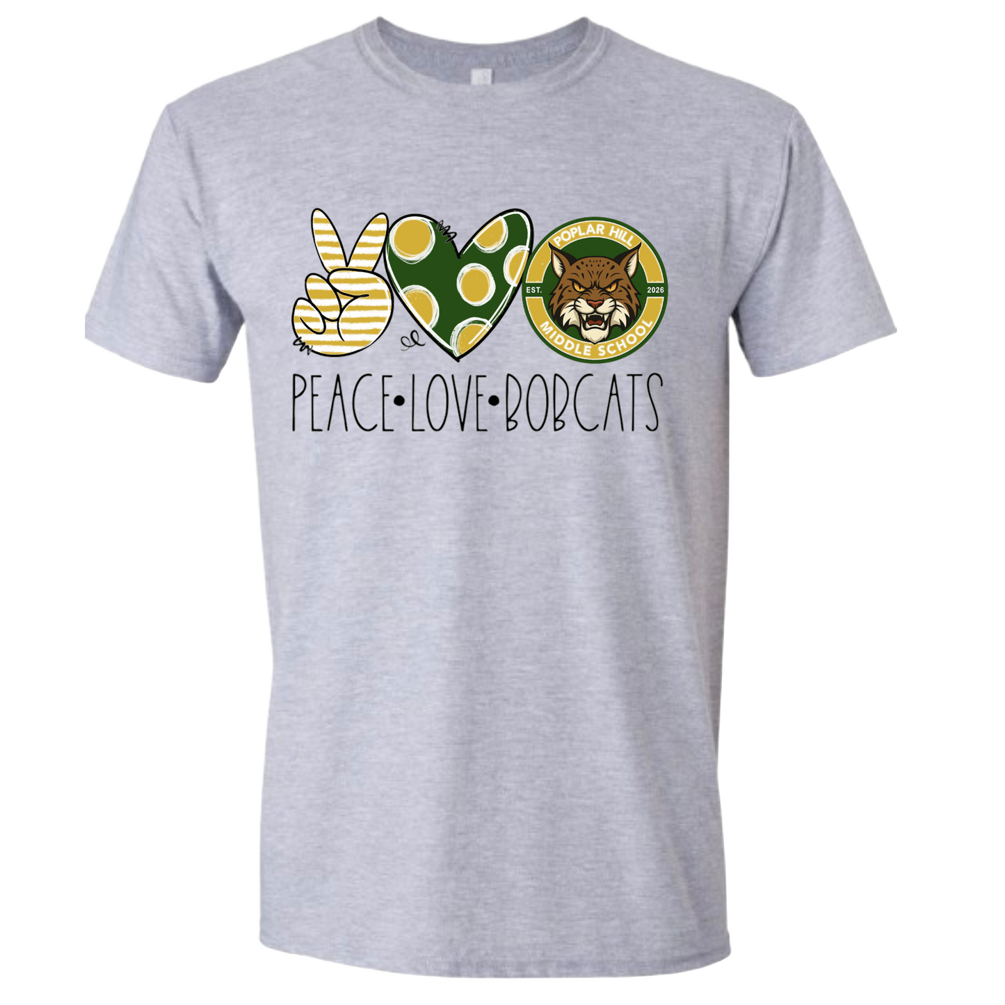 Peace Love Bobcats Tshirt