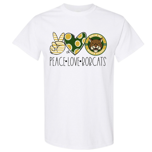 Peace Love Bobcats Tshirt