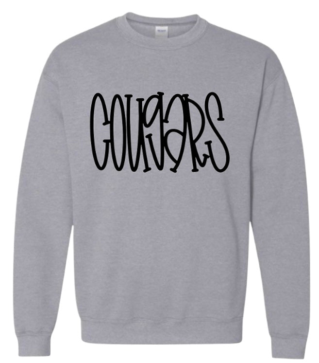 Cougars Quirky Font Sweatshirt