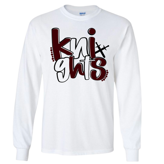 Knights with Sword Longsleeve Tshirt