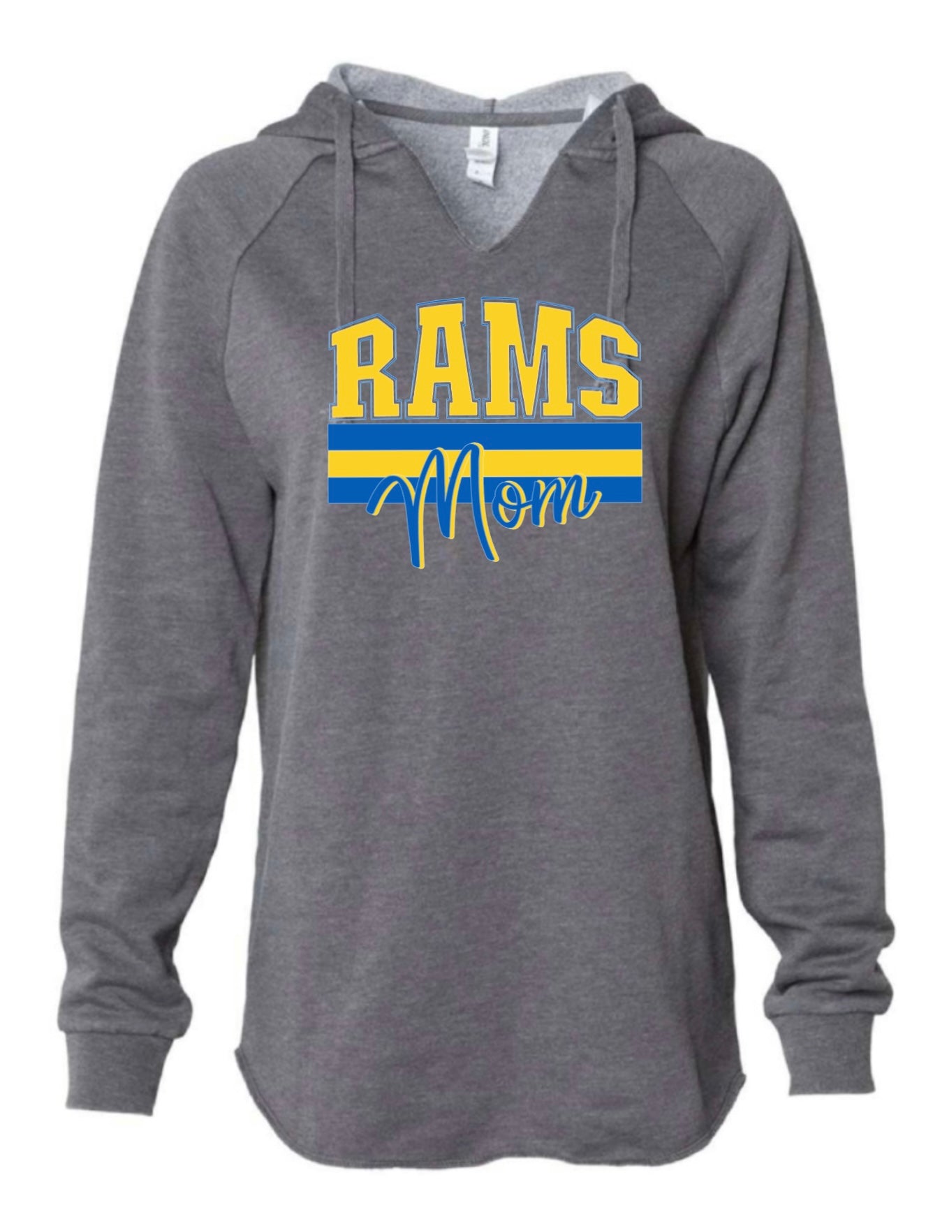 RAMS Mom Ladies Vneck Hoodie
