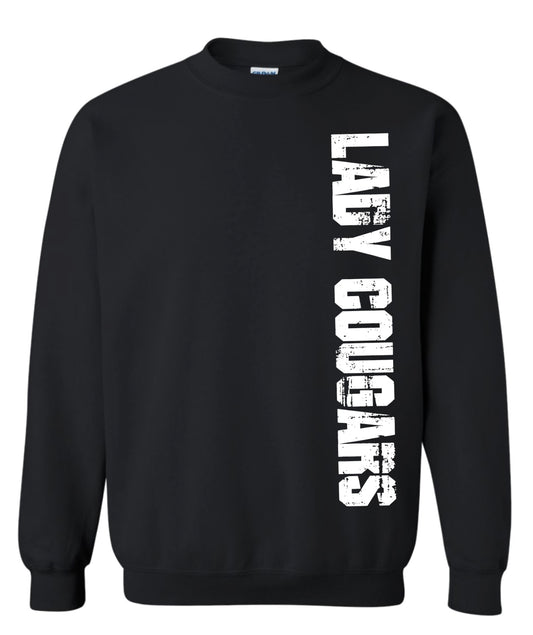Lady Cougars Grunge Vertical Sweatshirt