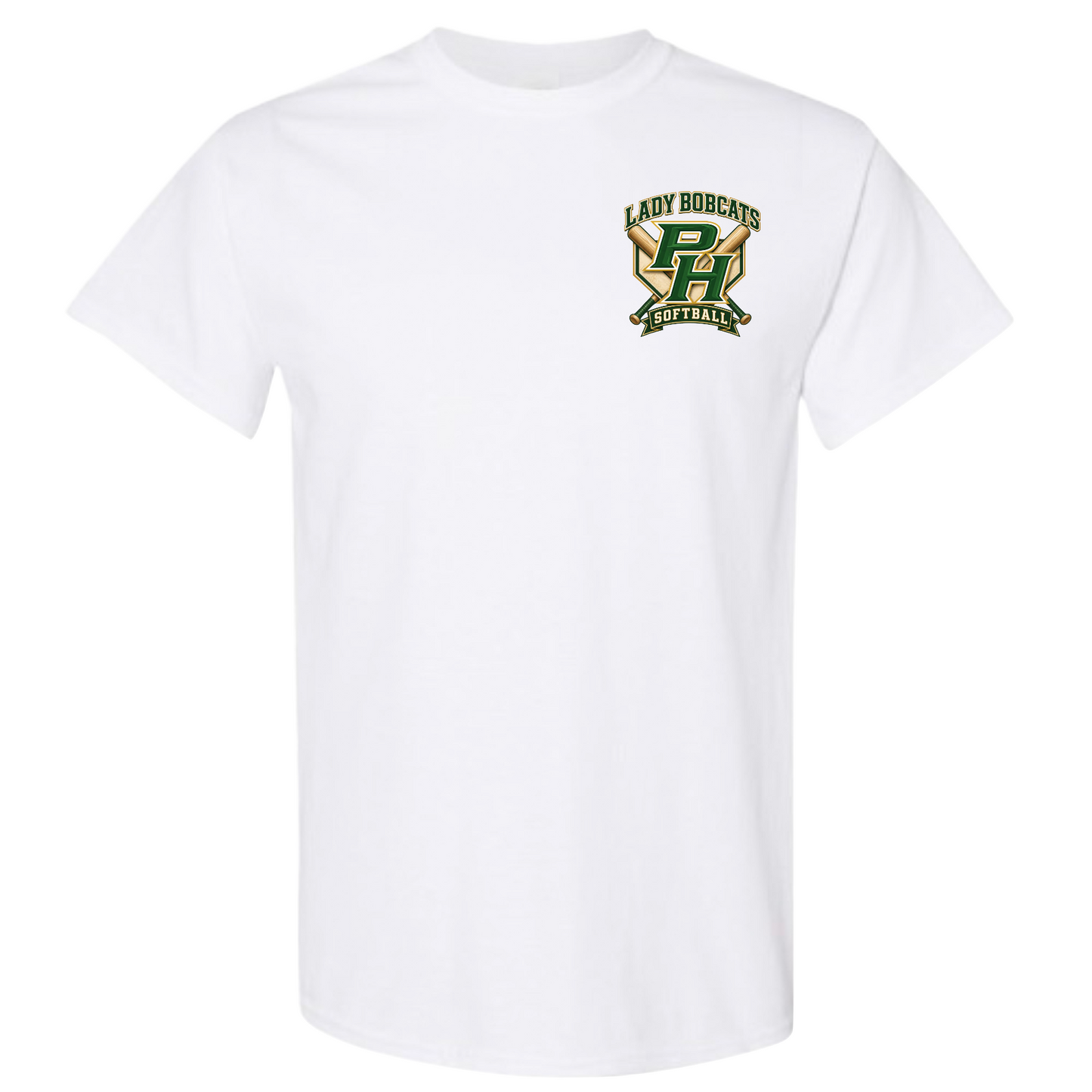 Lady Bobcats Pocket Logo Softball Tshirt