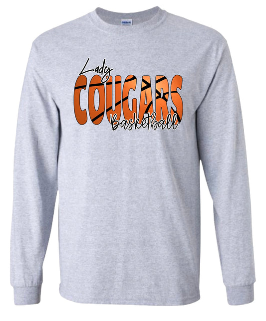 Lady Cougars Basketball Long Sleeve Tshirt