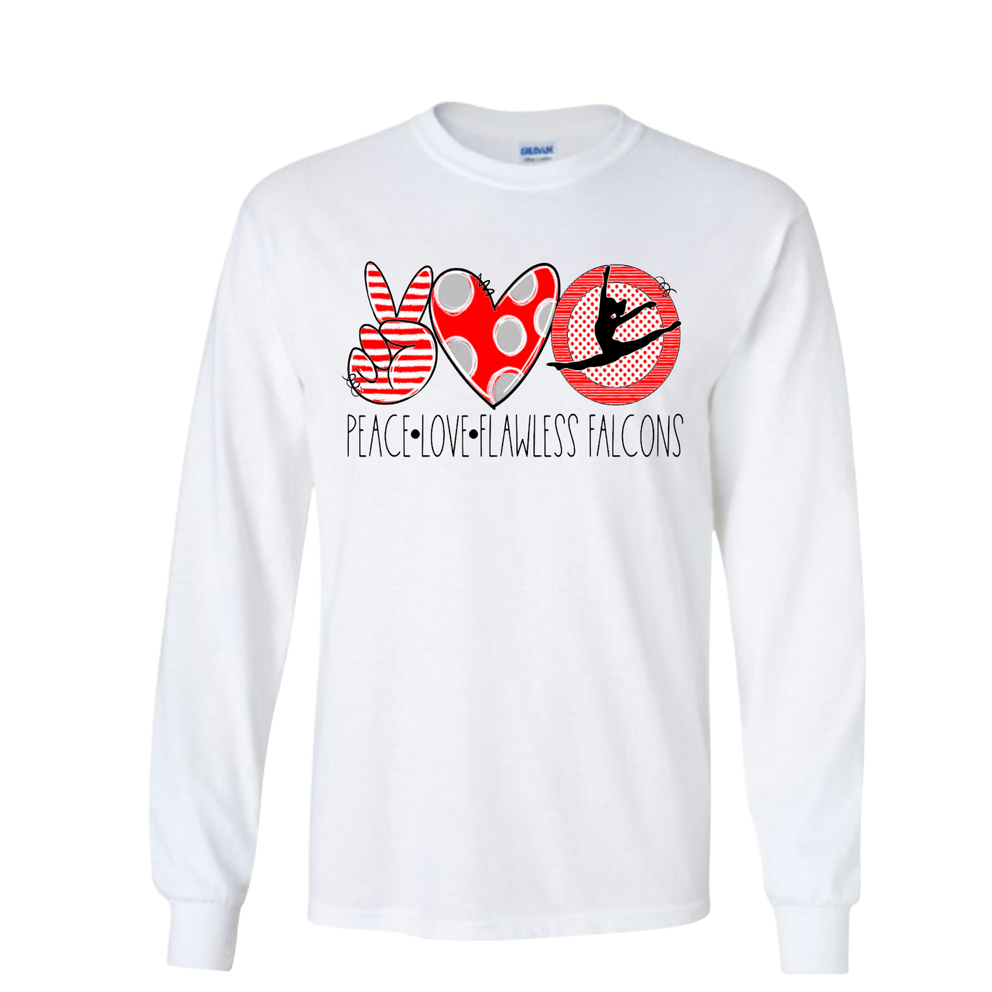 Peace Love Flawless Falcons Longsleeve Tshirt