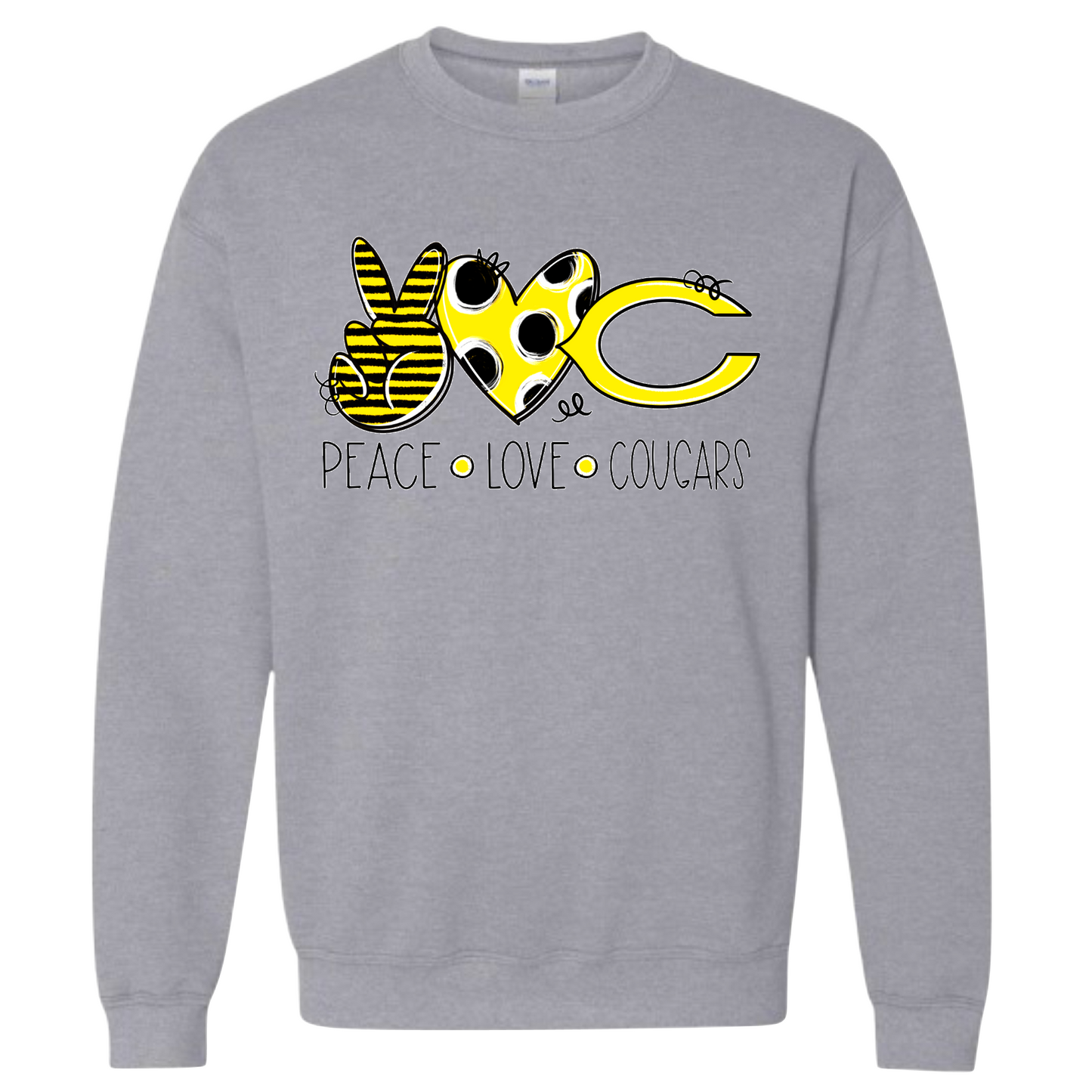 Peace Love Cougars Sweatshirt