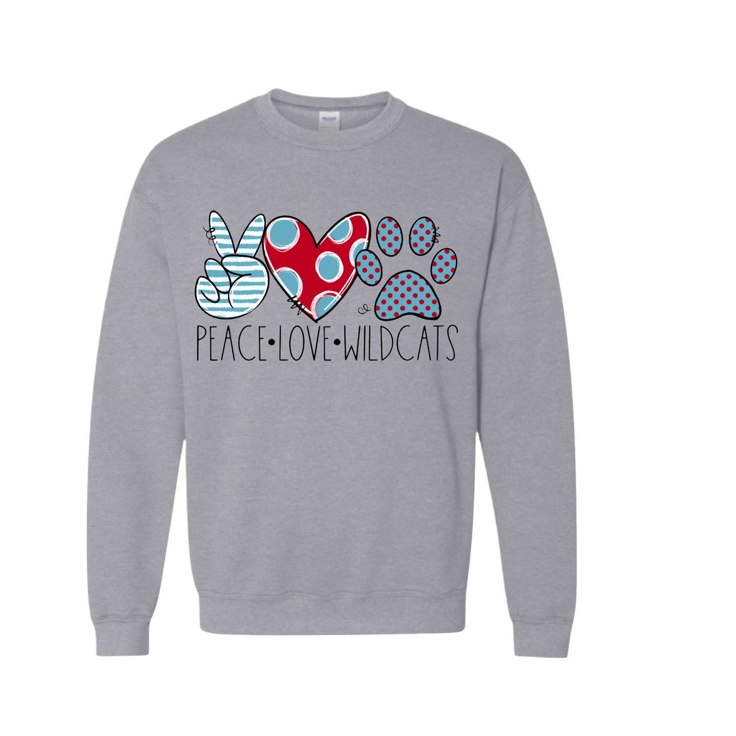 Peace Love Wildcats Sweatshirt
