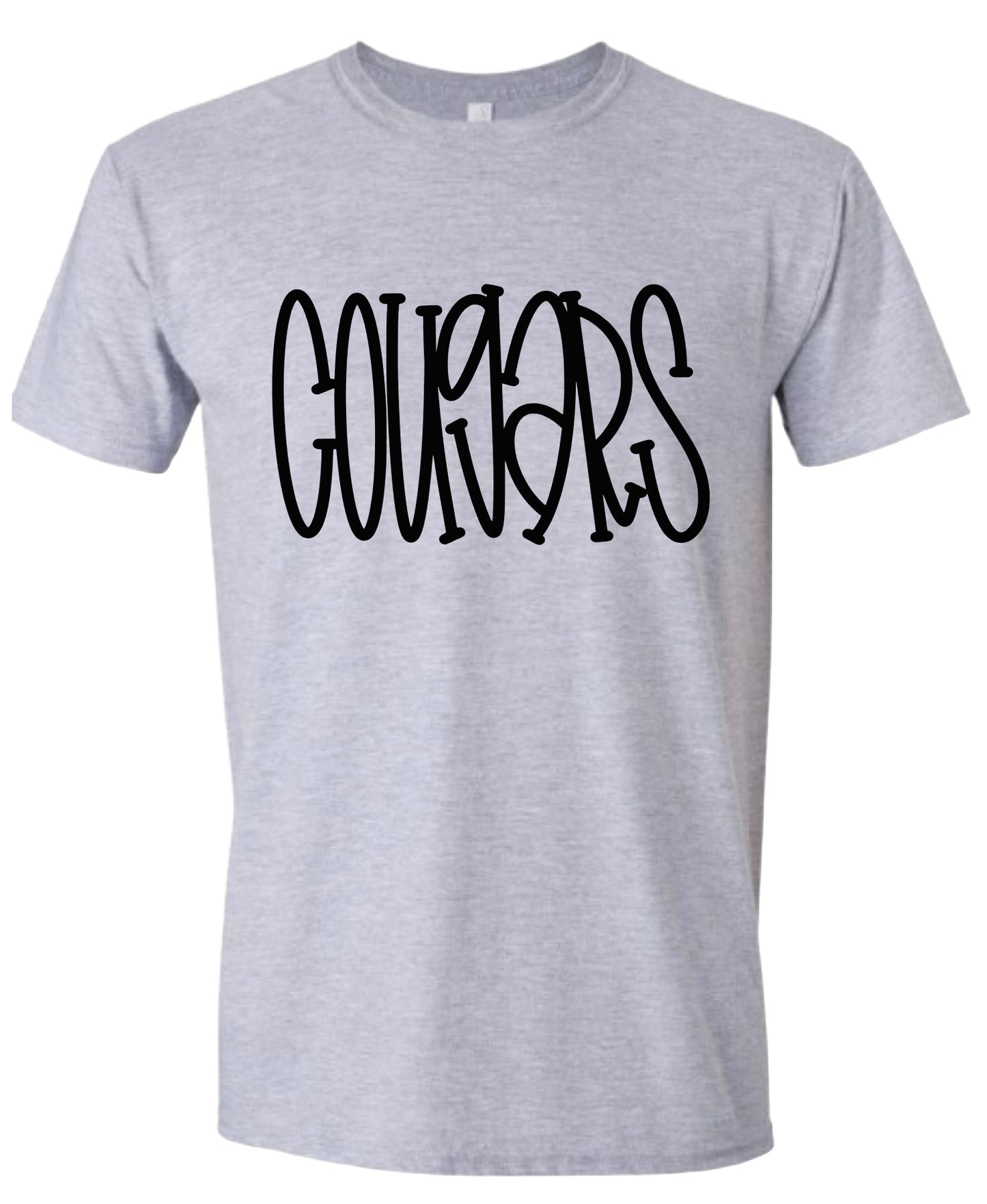 Cougars Quirky Font Tshirt