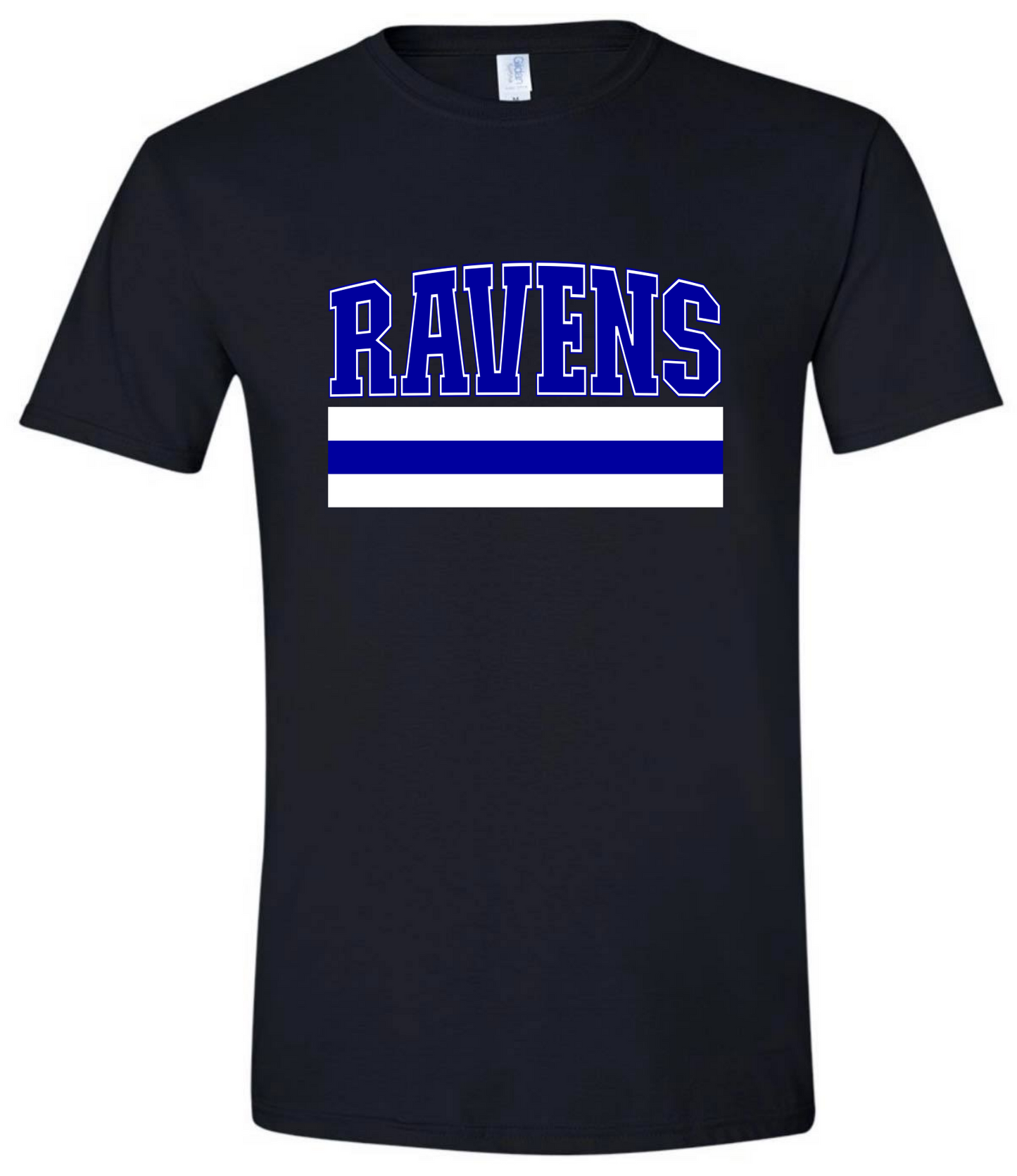 Ravens Varsity Stripe Black Tshirt