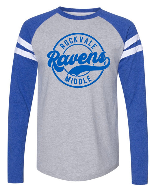 **LIMITED EDITION** Ravens Circle Longsleeve Striped Tee
