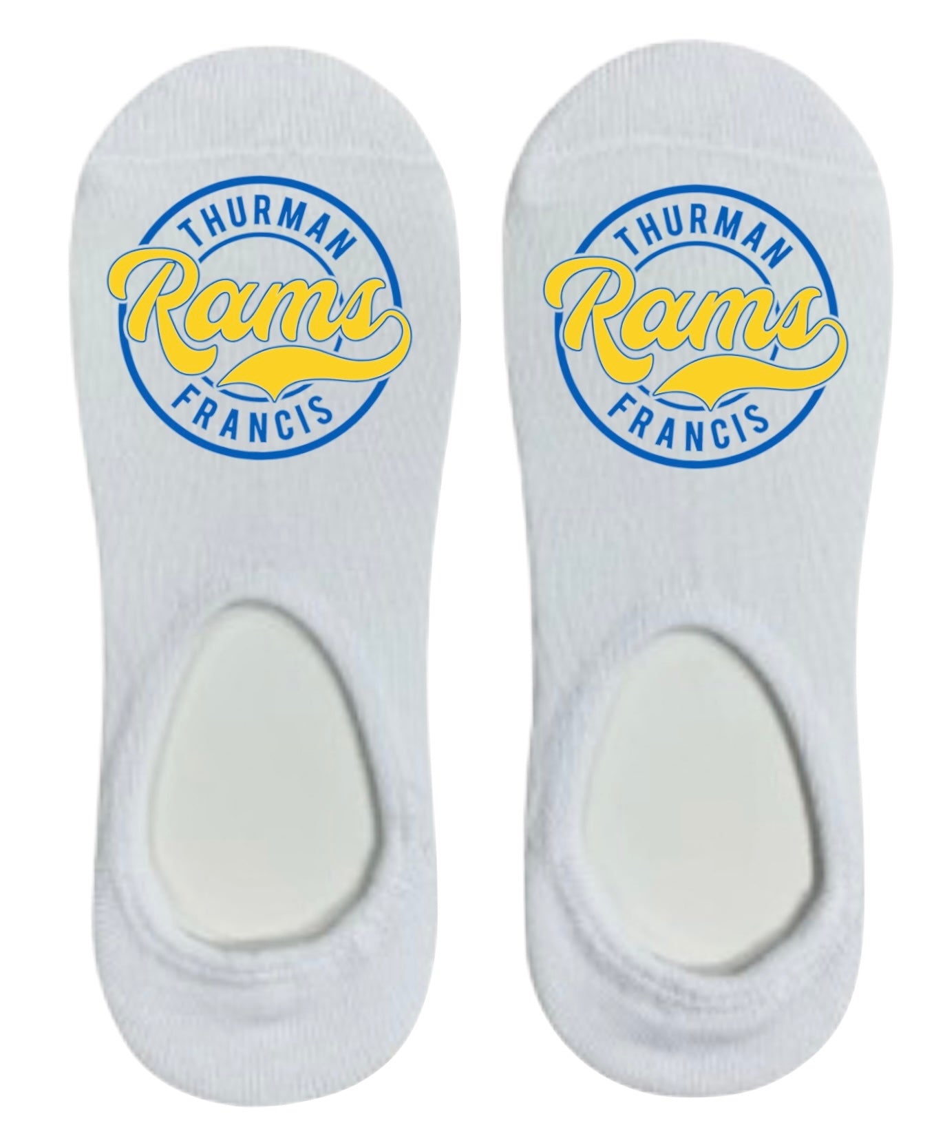 Rams Circle No Show Socks
