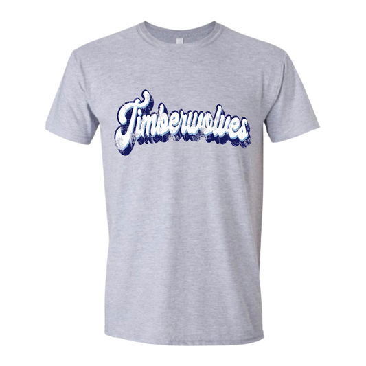 Timberwolves Retro Distressed Tshirt