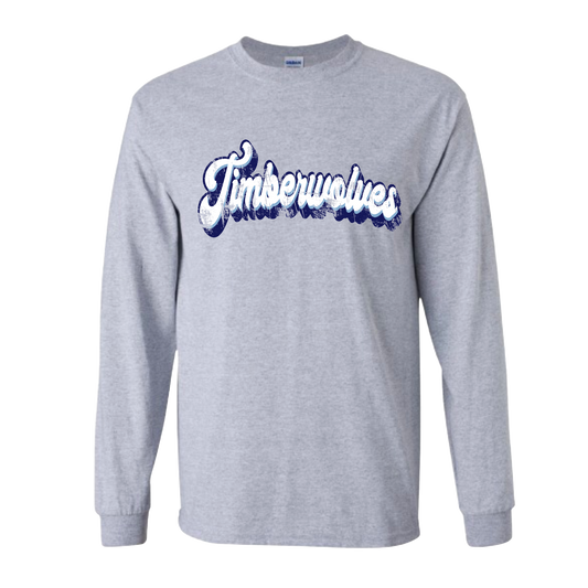 Timberwolves Retro Distressed Longsleeve Tshirt