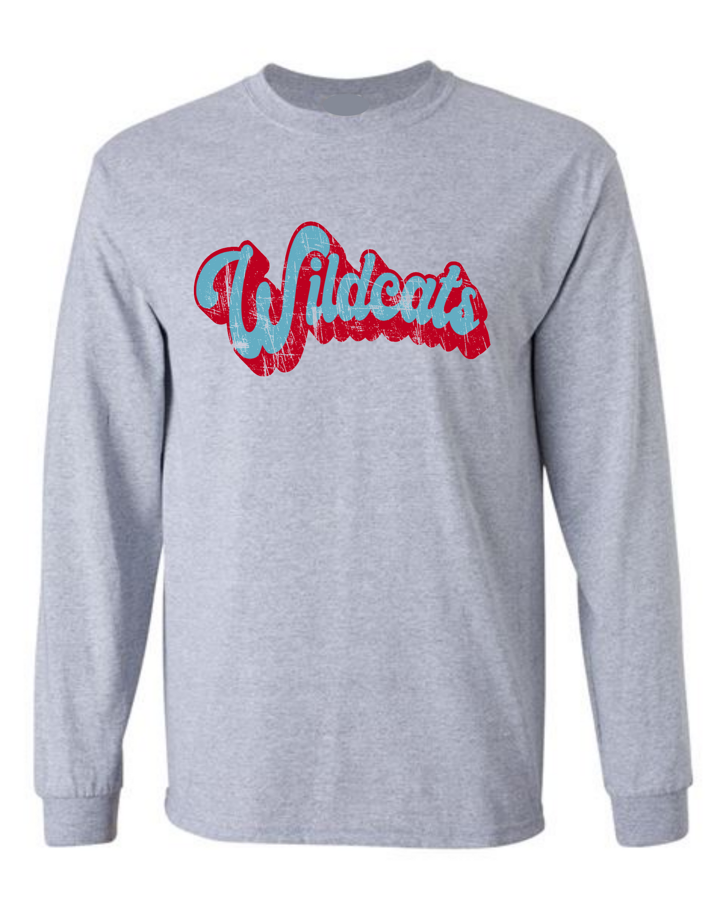 Wildcats Distressed Long Sleeve Tshirt