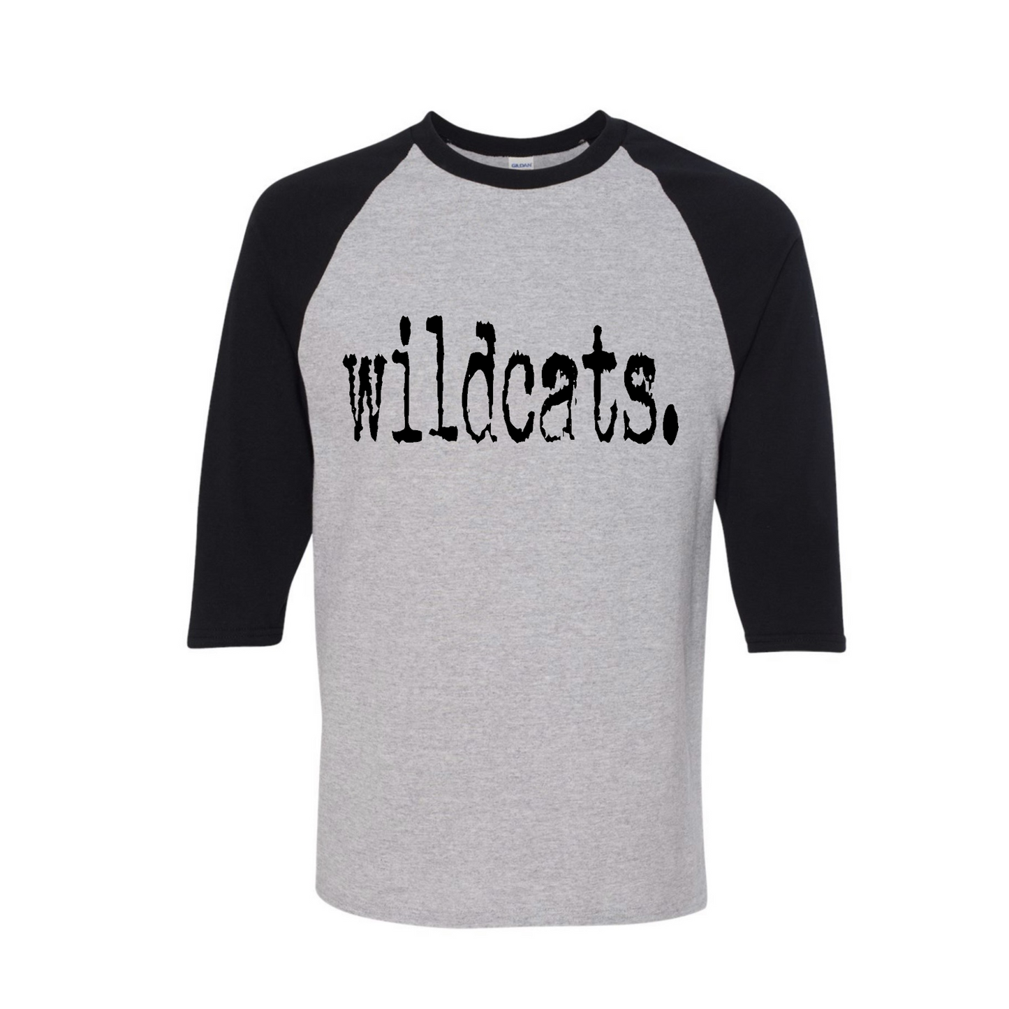 Wildcats Typography Raglan