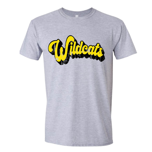 Wildcats Retro Distressed Tshirt