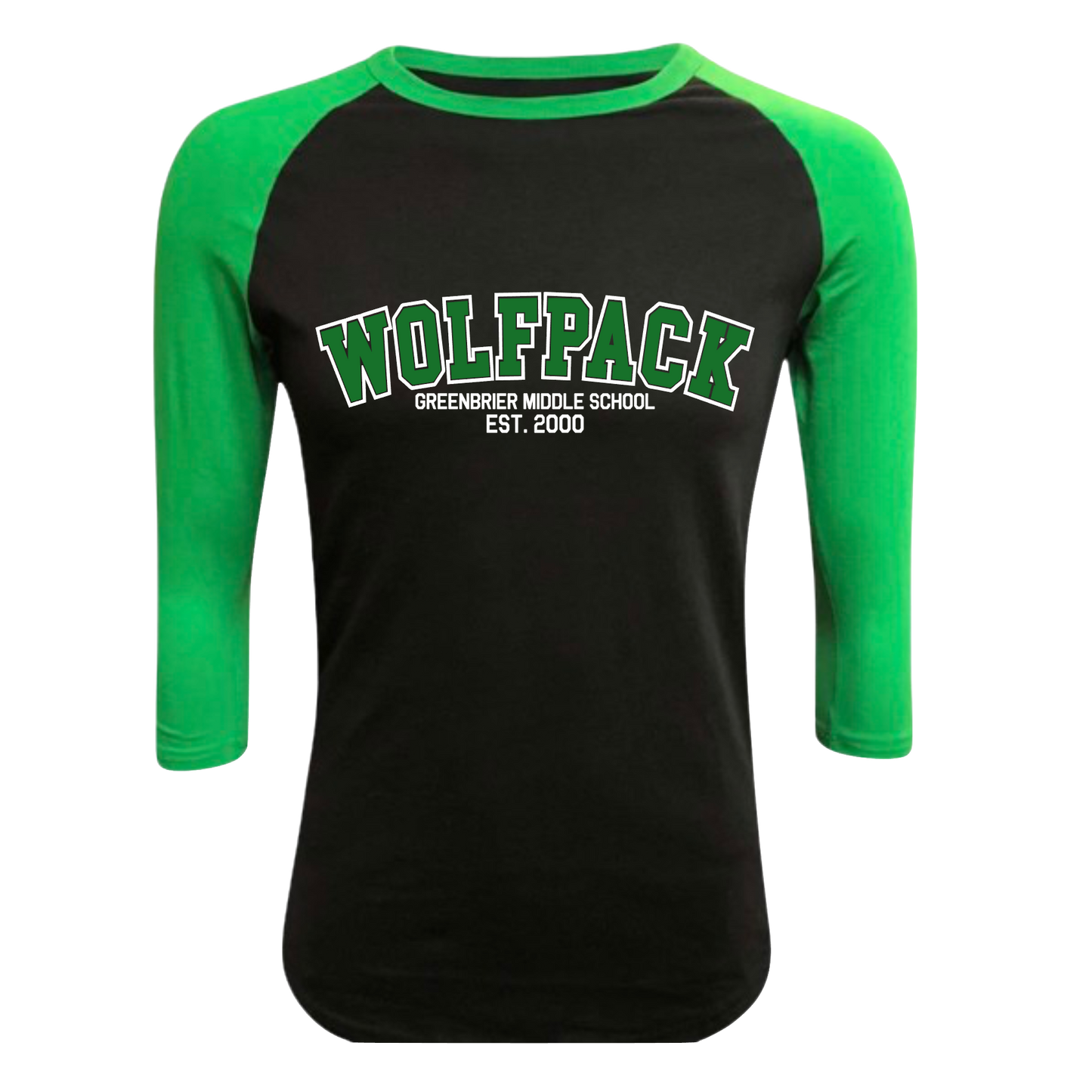 Wolfpack Varsity 3/4 Sleeve Tshirt