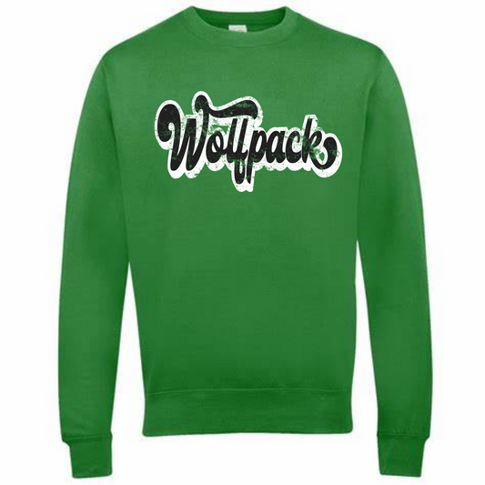 Wolfpack Distressed Flair Design Sweatshirt