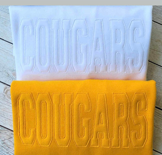 COUGARS Raggy Edge Appliqué Sweatshirt