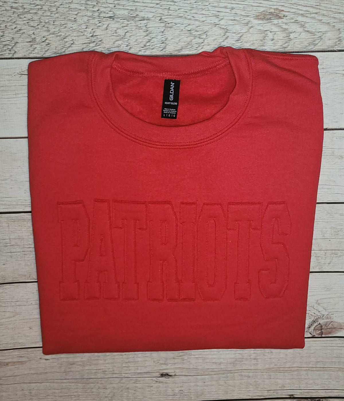 **LIMITED EDITION ** Oakland Patriots Raggy Edge Appliqué Crewneck