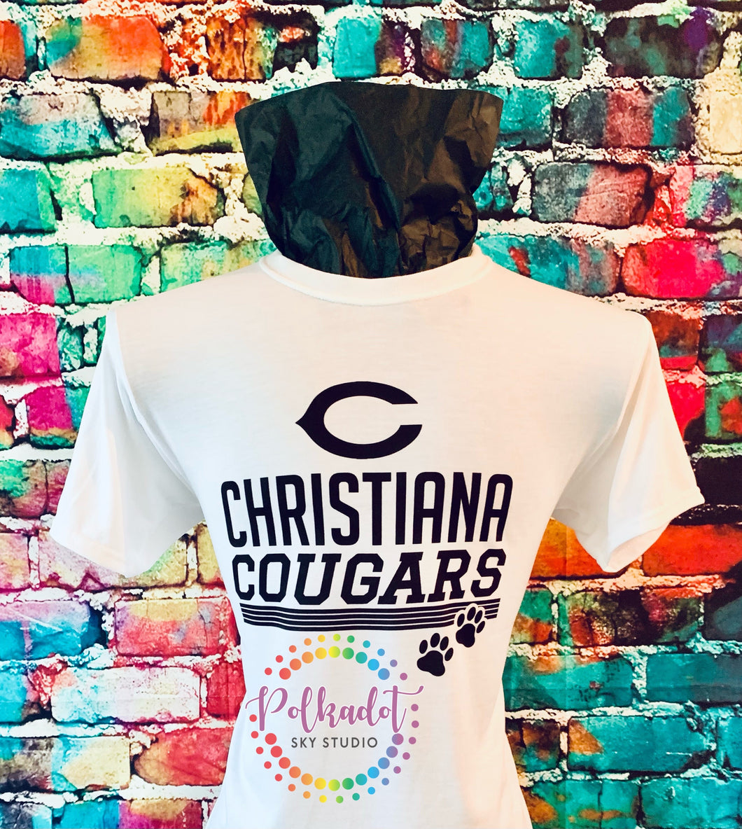 Christiana Cougars Paw tshirt