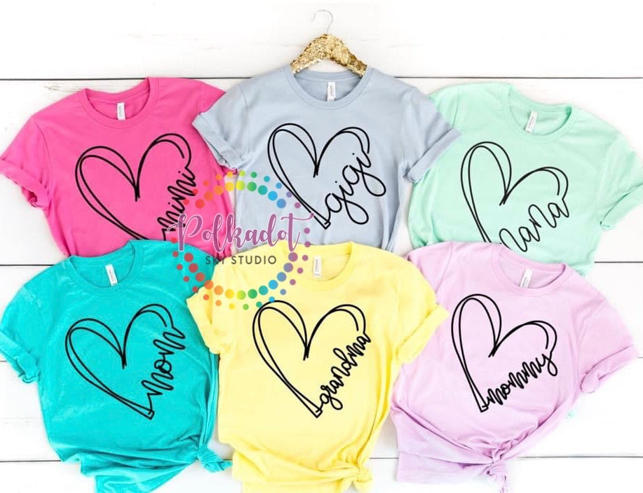Mother’s Day Heart tshirts