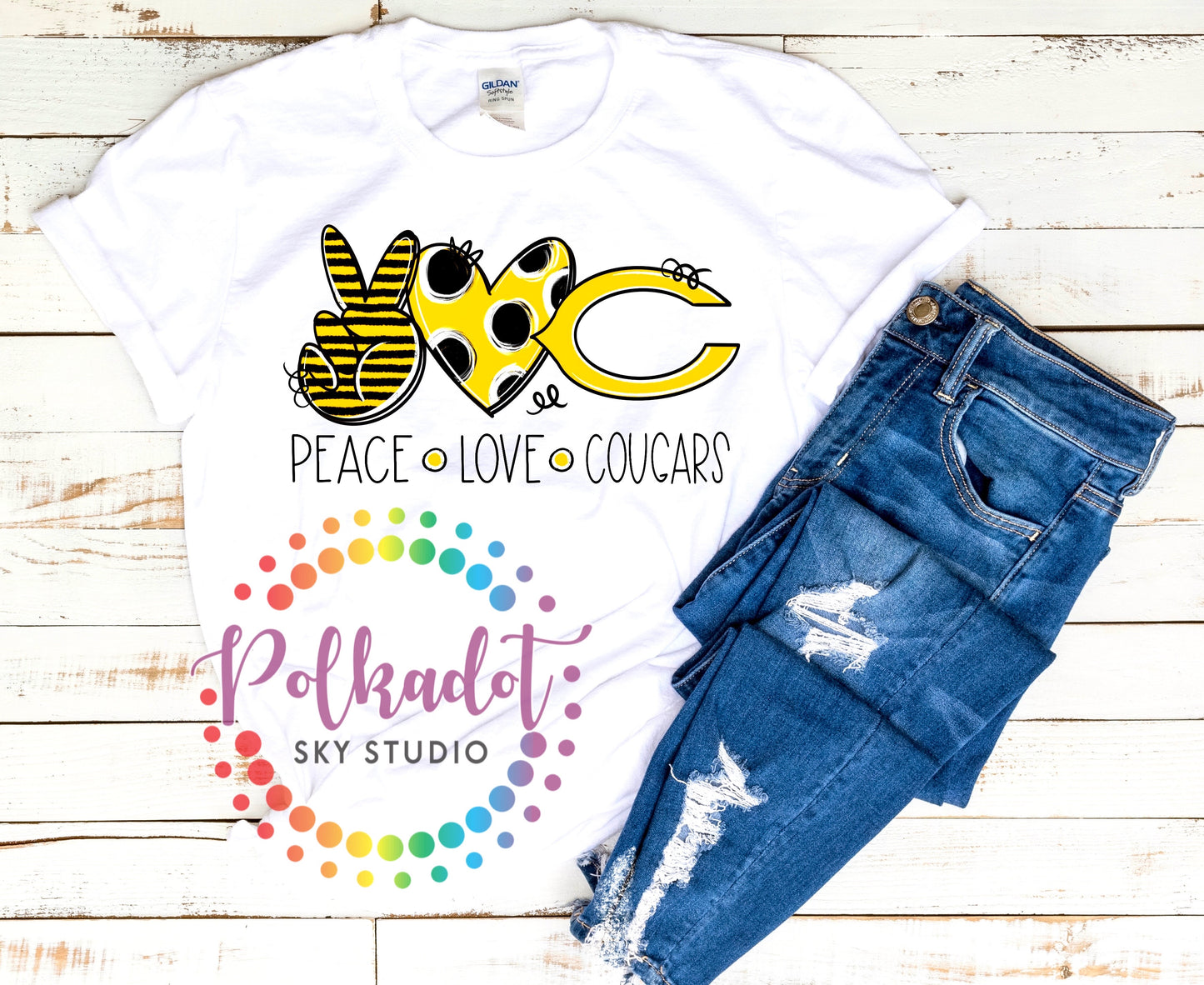 Peace Love Cougars Tshirt