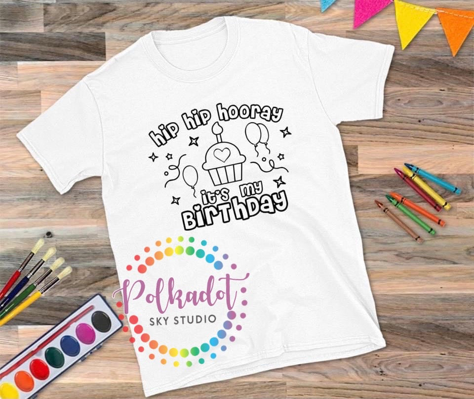 Coloring Book Birthday Shirt
