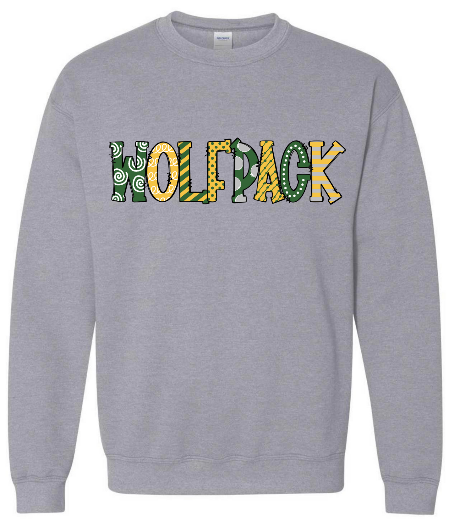 Wolfpack Doodle Design Sweatshirt