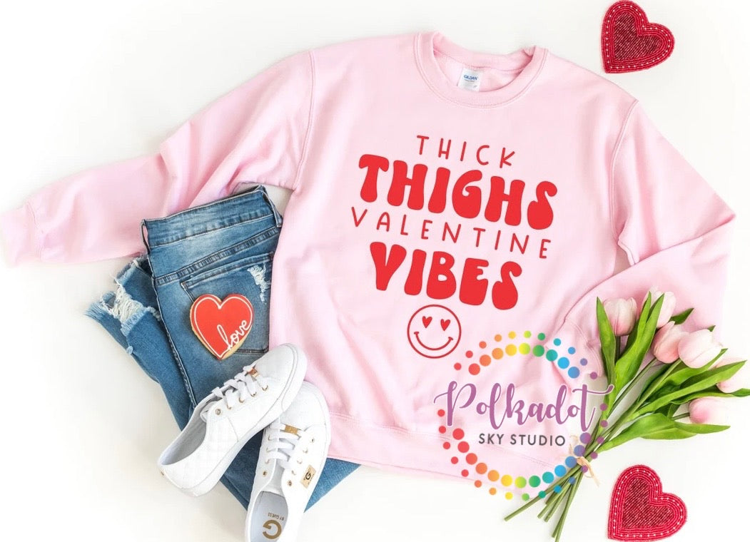 Thick Thighs Lucky Vibes Sweatshirt
