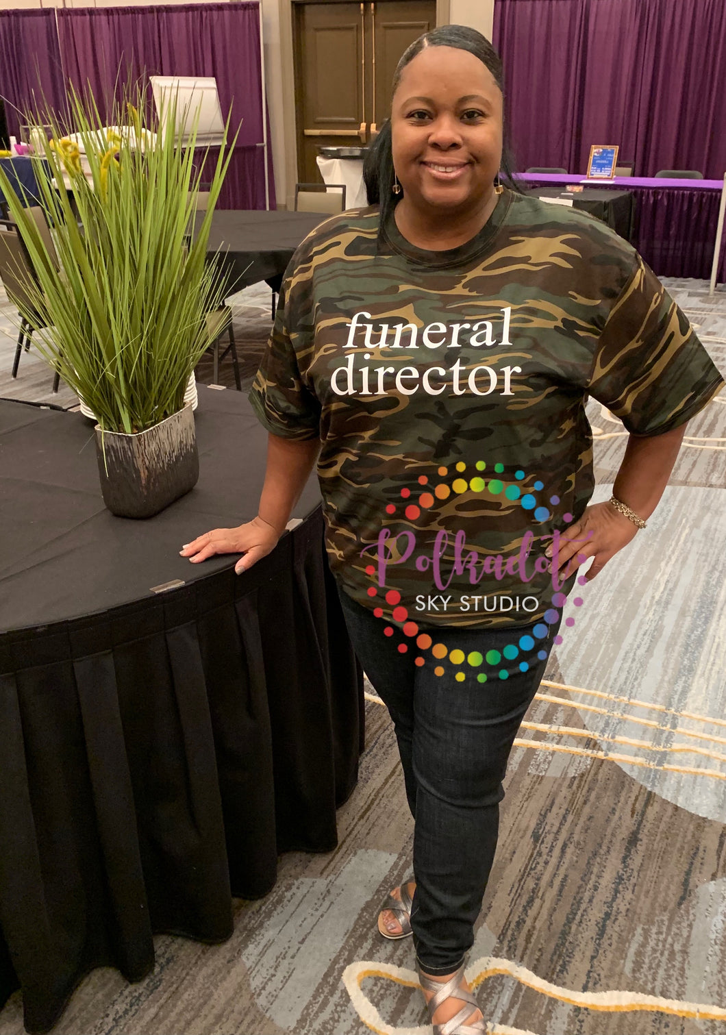 Camo Funeral Director Tshirt