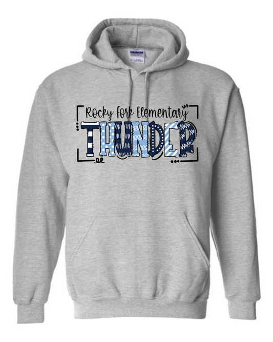 Rocky Fork Elementary Doodle Thunder Hoodie