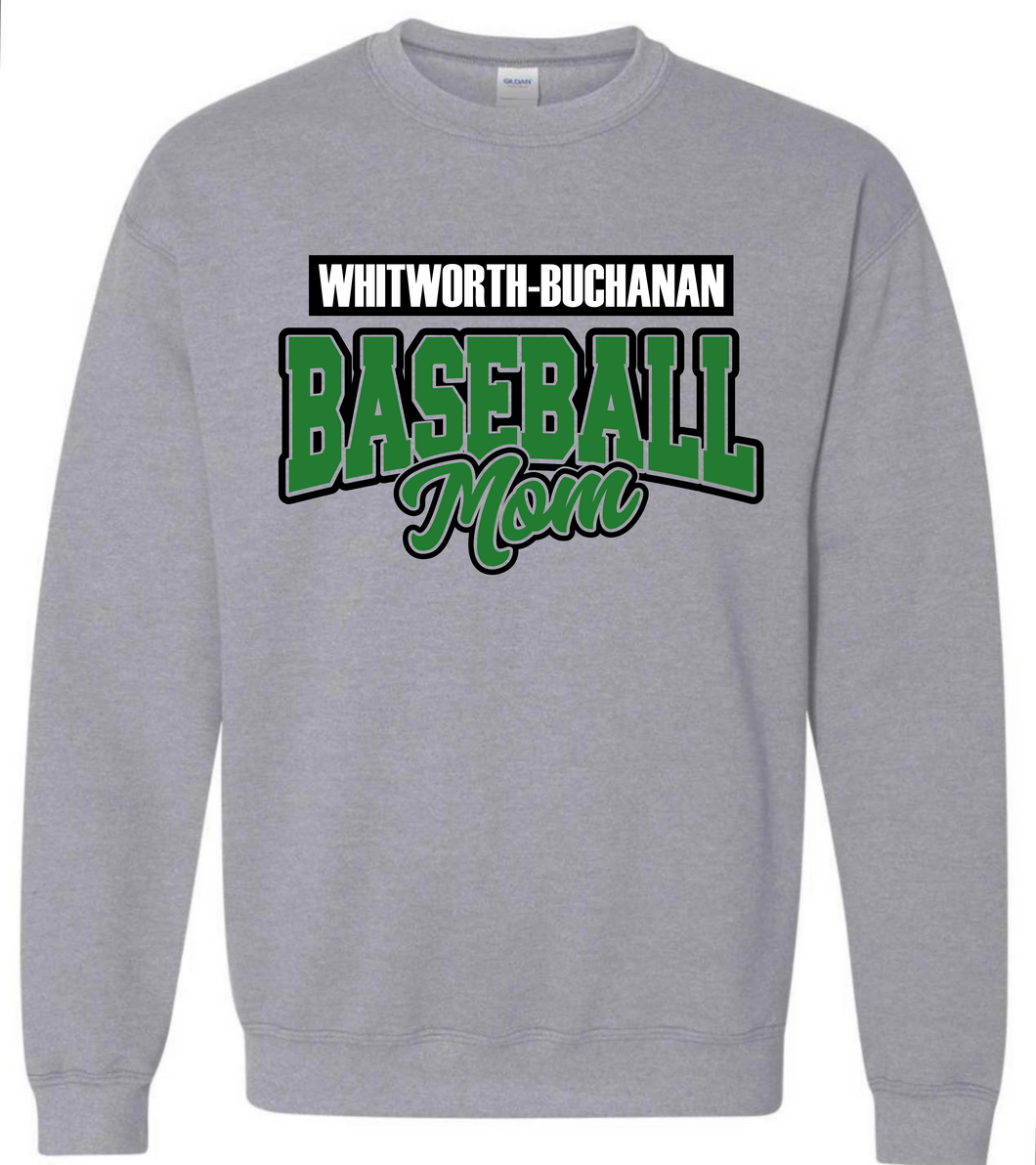 Whitworth-Buchanan Baseball Mom Sweatshirt