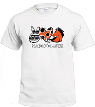 Load image into Gallery viewer, Peace Love Champions Tshirt

