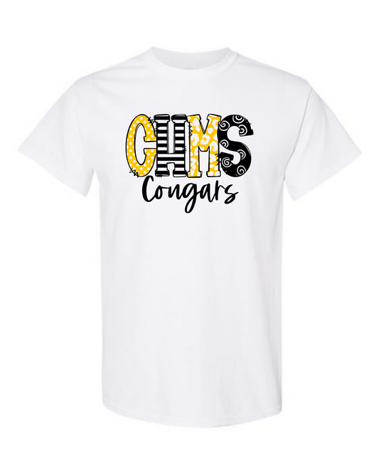 CHMS Cougars Doodle Design Tshirt